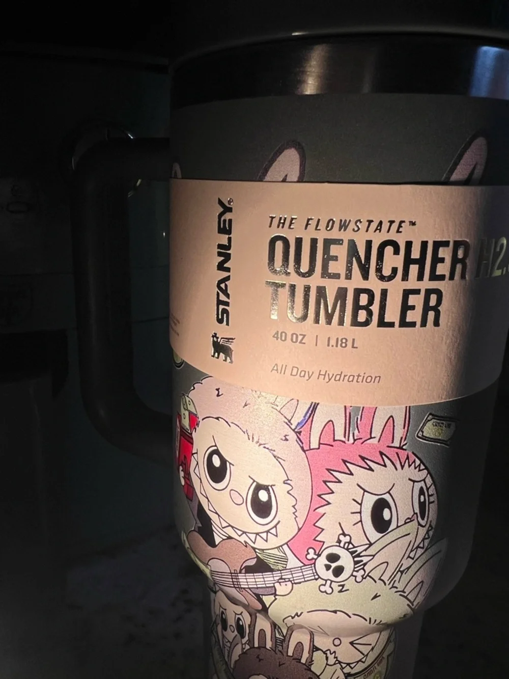 Stanley Gray Labubu Quencher Tumbler 40 ounces - Picture 2 of 9